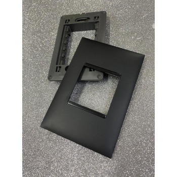 Placa P/2 Modulos Juntos 4x2 - Pial Plus + Preto Placa P/2 Modulos Juntos 4x2 - Pial Plus + Preto